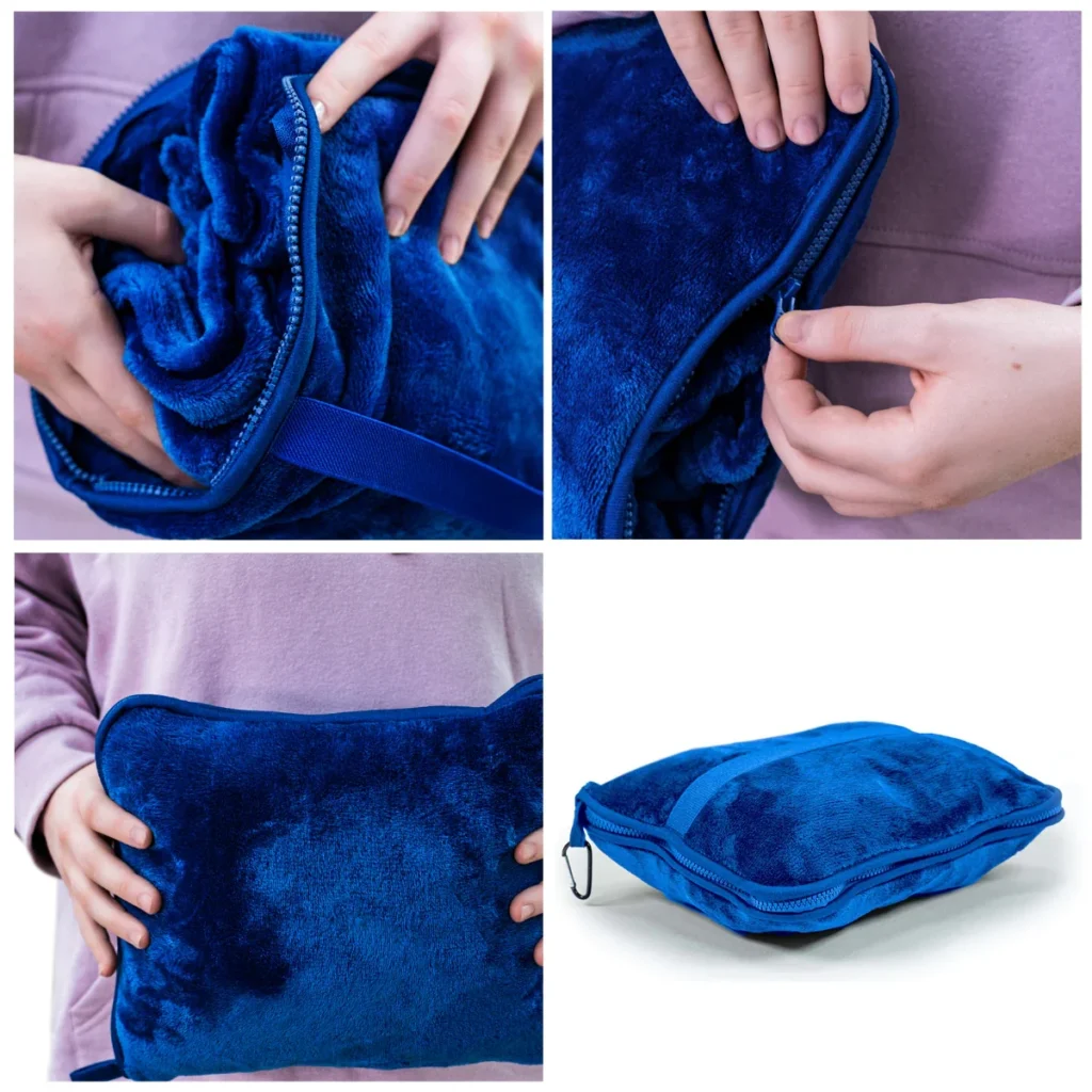 2 in 1 Cozy Travel Blanket Cushion